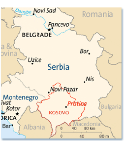 Map of Kosovo