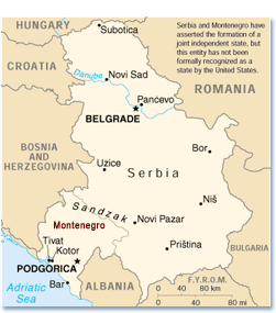 Map of Montenegro
